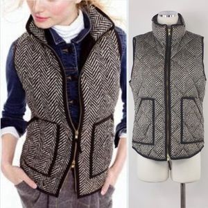 J crew herringbone vest medium
